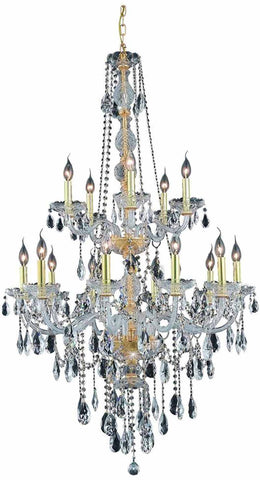 ZC121-7915G33G/EC By Regency Lighting - Verona Collection Gold Finish 15 Lights Foyer/Hallway