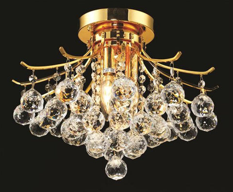 ZC121-V8000F16G/EC By Elegant Lighting - Toureg Collection Gold Finish 3 Lights Flush Mount