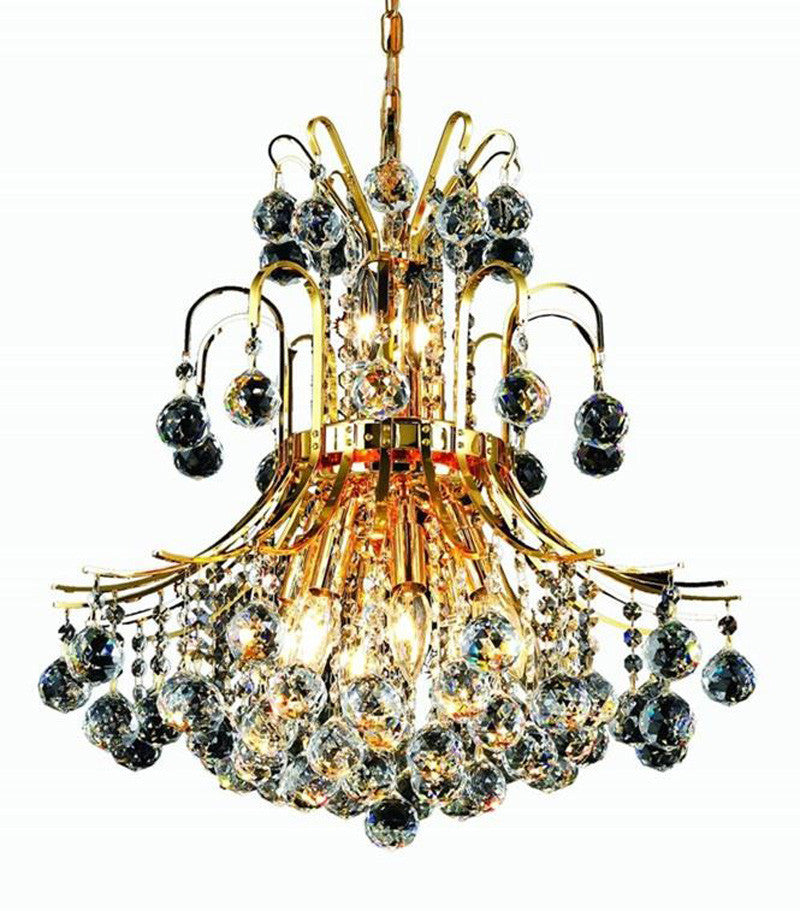 ZC121-V8001D19G/EC By Elegant Lighting - Toureg Collection Gold Finish 10 Lights Dining Room