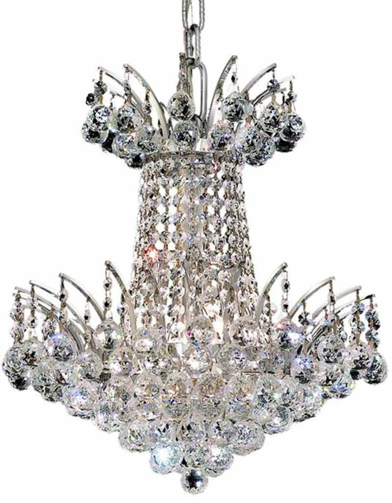 ZC121-V8031D16C/EC By Elegant Lighting - Victoria Collection Chrome Finish 4 Lights Dining Room