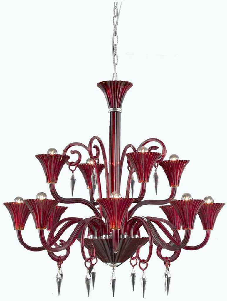 C121-8812D37RD/EC By Elegant Lighting - Symphony Collection 12 Lights Dining Room