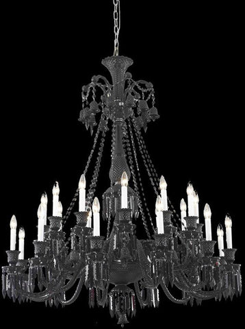 C121-8924G44B-JT/EC By Elegant Lighting - Majestic Collection Black Finish 24 Lights Foyer/Hallway