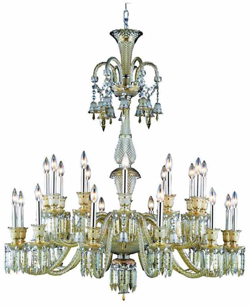 C121-8924G44GT-GT/EC By Elegant Lighting - Majestic Collection Golden Teak Finish 24 Lights Foyer/Hallway