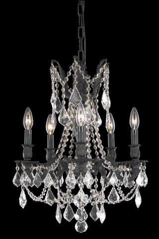 ZC121-9205D18DB/EC By Regency Lighting Rosalia Collection 5 Light Chandeliers Dark Bronze Finish