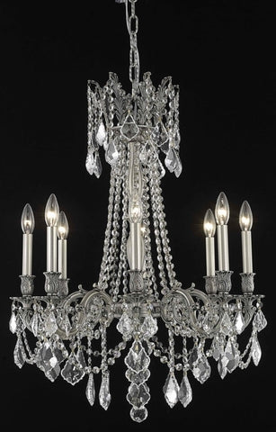 ZC121-9208D24PW/EC By Regency Lighting Rosalia Collection 8 Light Chandeliers Pewter Finish