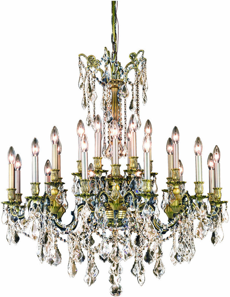 C121-9224D36AB/EC By Elegant Lighting - Rosalia Collection Antique Bronze Finish 24 Lights Dining Room