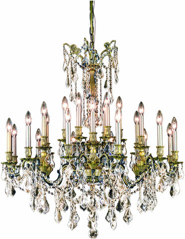 C121-9224D36AB/RC By Elegant Lighting Rosalia Collection 24 Light Dining Room Antique Bronze Finish