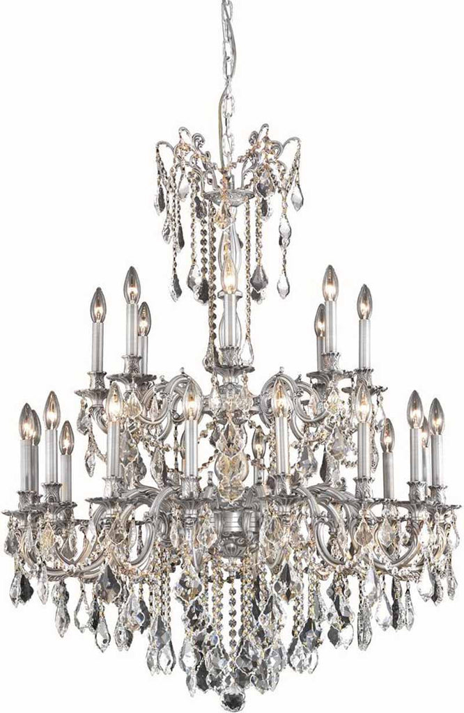 C121-9224G36PW/EC By Elegant Lighting - Rosalia Collection Pewter Finish 24 Lights Foyer/Hallway