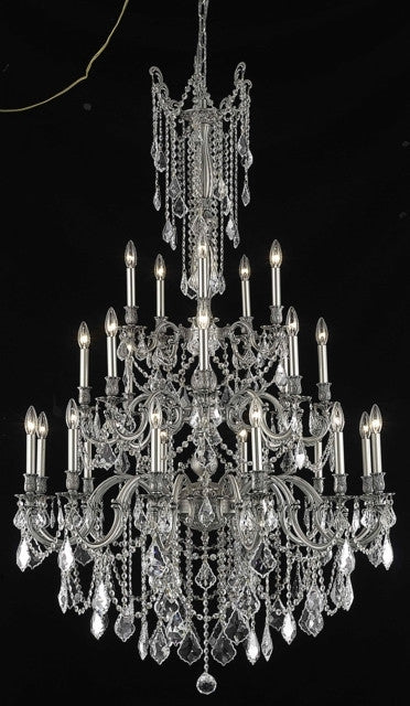 ZC121-9225G38PW/EC By Regency Lighting Rosalia Collection 25 Light Chandeliers Pewter Finish