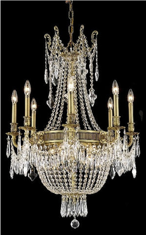 C121-9312D26FG/RC By Elegant Lighting Esperanza Collection 12 Light Chandeliers French Gold Finish