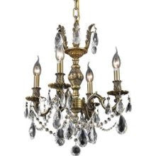 ZC121-9404D17AB/EC By Regency Lighting Marseille Collection 4 Lights Chandelier Antique Bronze Finish