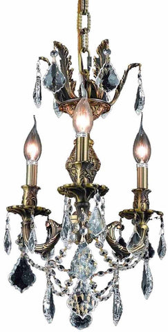 ZC121-9503D13AB/EC By Regency Lighting - Marseille Collection Antique Bronze Finish 3 Lights Pendant Lamp