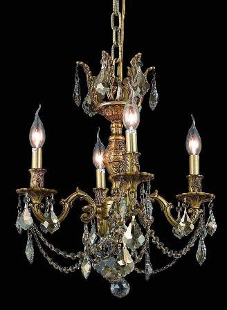 C121-9504D17FG-GT By Regency Lighting-Marseille Collection Antique Bronze Finish 4 Lights Chandelier