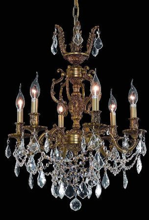 C121-9506D20FG By Regency Lighting-Marseille Collection French Gold Finish 6 Lights Chandelier