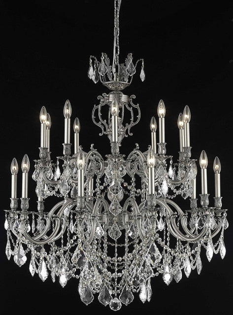 ZC121-9520G36PW/EC By Regency Lighting Marseille Collection 20 Light Chandeliers Pewter Finish