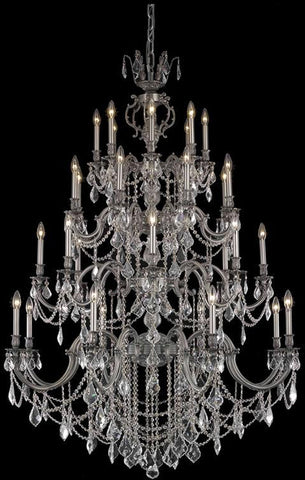 C121-9532G48PW/EC By Elegant Lighting - Marseille Collection Pewter Finish 32 Lights Foyer/Hallway