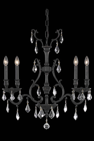 C121-9604D26DB/RC By Elegant Lighting Monarch Collection 4 Light Wall Sconces Dark Bronze Finish