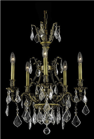 ZC121-9605D21AB/EC By Regency Lighting Monarch Collection 5 Light Chandeliers Antique Bronze Finish