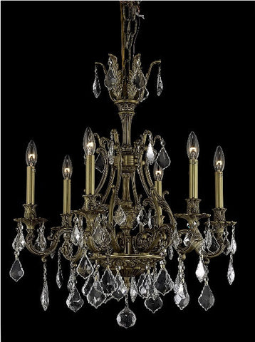 ZC121-9606D24FG/EC By Regency Lighting Monarch Collection 6 Light Chandeliers French Gold Finish