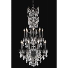 C121-9616G37DB-GS/RC By Elegant Lighting Monarch Collection 16 Lights Chandelier Dark Bronze Finish