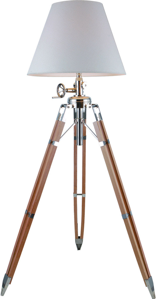 C121-FL1212 By Elegant Lighting - Ansel Tripod Collection Chrome & Black Finish 1 Light Floor Lamp