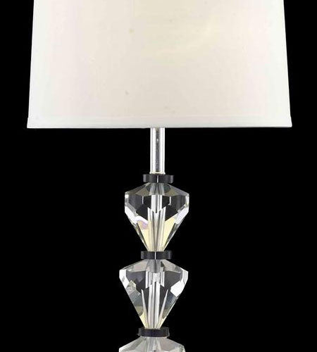 C121-TL110 By Elegant Lighting Grace Collection 1 Light Table Lamp Chrome Finish
