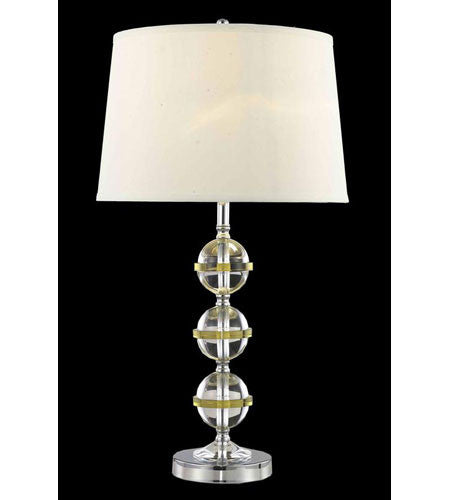 C121-TL121 By Elegant Lighting Grace Collection 1 Light Table Lamp Chrome Finish