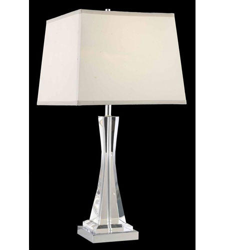 C121-TL126 By Elegant Lighting Grace Collection 1 Light Table Lamp Chrome Finish