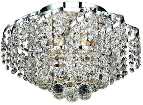 ZC121-VECA1F16C/EC By Elegant Lighting - Belenus Collection Chrome Finish 6 Lights Flush Mount