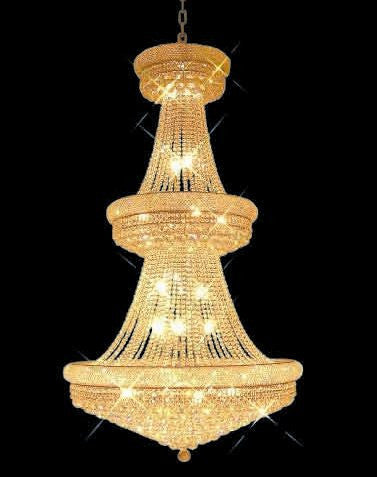 ZC121-V1800G36G By REGENCY - Primo Collection 24k Gold Finish Plated Chandelier