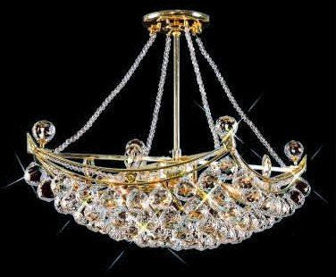 ZC121-V9800D24G By REGENCY - Corona Collection 24k Gold Plated Finish Chandelier