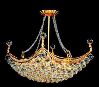 ZC121-V9800D28G By REGENCY - Corona Collection 24k Gold Plated Finish Chandelier