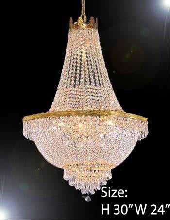 Chandelier Lighting With Swarovski Crystal H30" X W24" - Go-A93-870/9Sw
