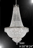 Swarovski Crystal Trimmed French Empire Chandelier Lighting- Great for the Dining Room, Foyer, Entry Way, Living Room H50" X W24" - A500-C7/CS/870/9SW