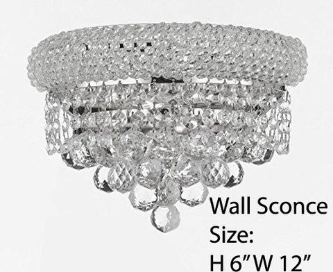 Empire Empress Crystal (Tm) Wall Sconce Lighting W 12" H 6" - C121-V1800W12C
