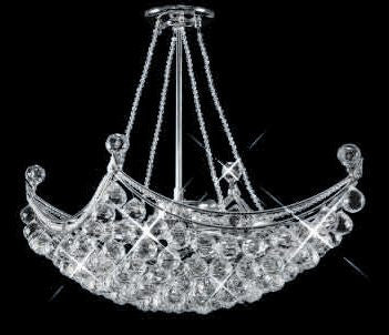 ZC121-V9800D28C By REGENCY - Corona Collection Polished Chrome Finish Chandelier