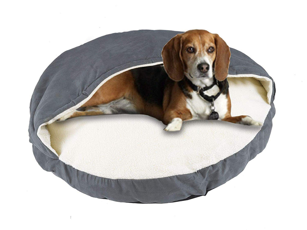 Luxury Cozy Cave Pet Bed Dog Bed -  J10-103-35X4-GY