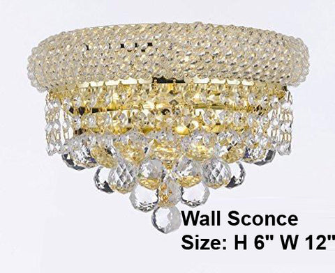 Empire Empress Crystal (Tm) Wall Sconce Lighting W 12" H 6" - C121-V1800W12G