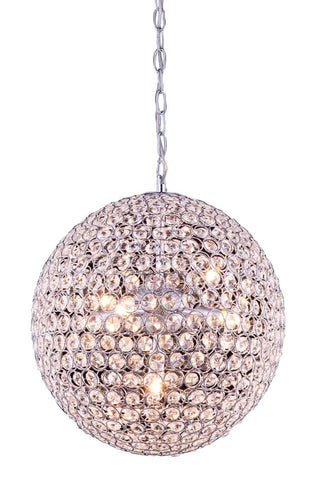 C121-2102D14C/RC - Regency Lighting: Cabaret 5 light Chrome Pendant Clear Royal Cut Crystal