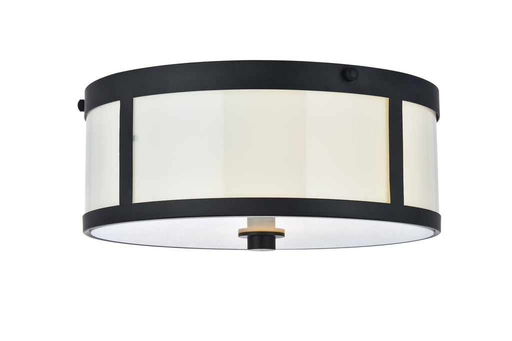 ZC121-LD6019 - Living District: Hadrian 2 light 12 inch flat black flush mount