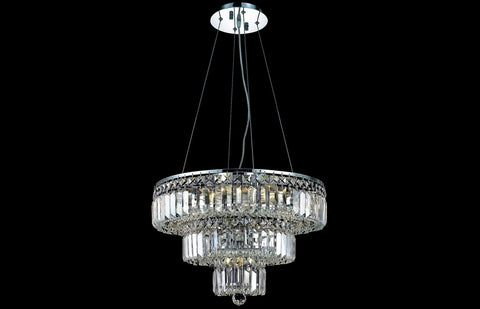 C121-2036D20C/EC - Regency Lighting: Maxime 9 light Chrome Chandelier Clear Elegant Cut Crystal