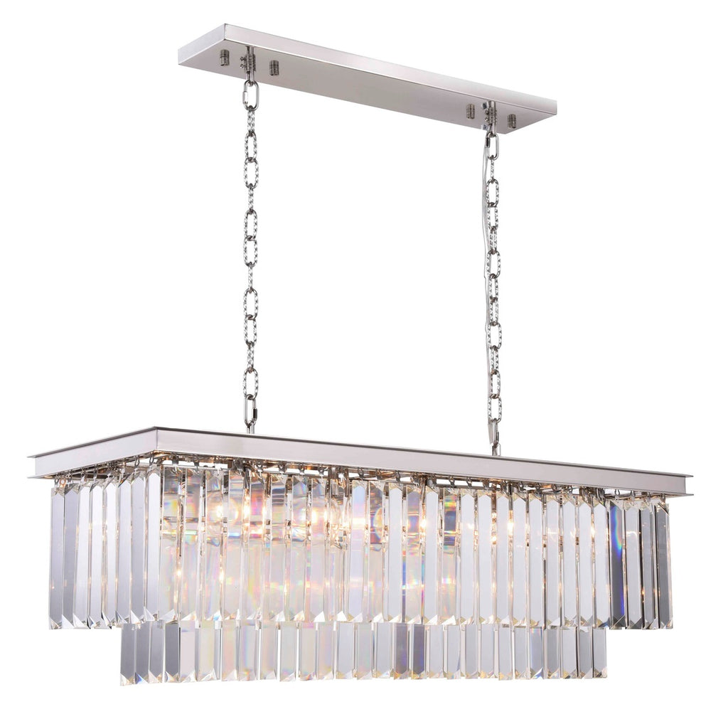 ZC121-1232D40PN/RC - Urban Classic: Sydney 12 light Polished nickel Chandelier Clear Royal Cut Crystal