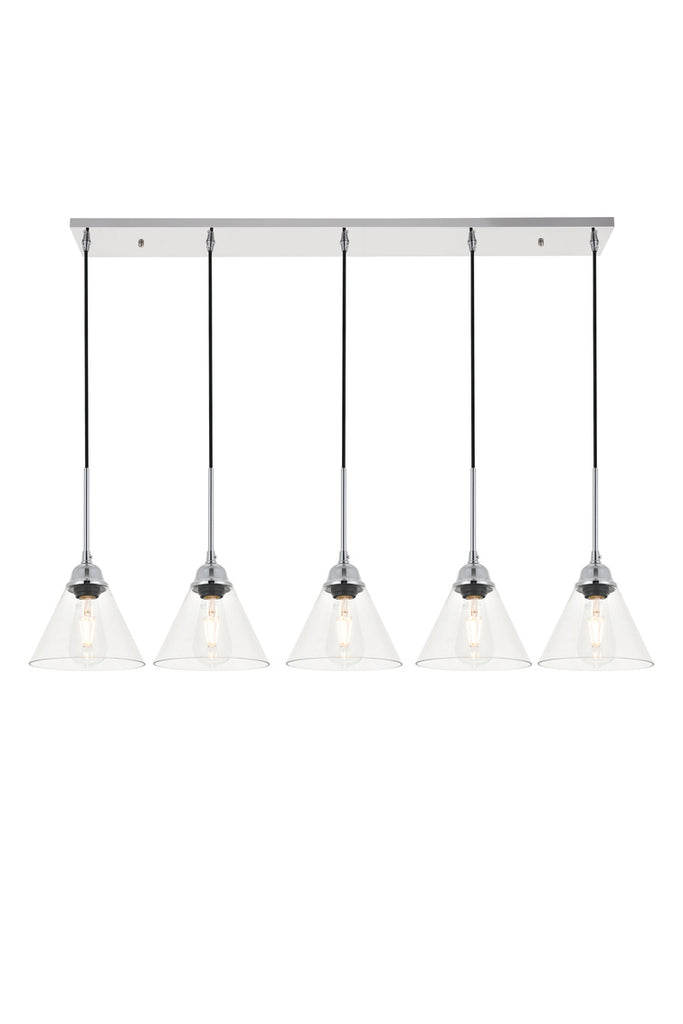 ZC121-LD4017D48C - Living District: Histoire 5 light chrome Pendant