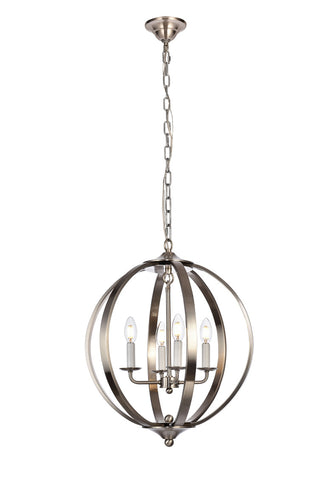 ZC121-LD6011D18BN - Living District: Marlow Collection Pendant D18 H22.5 Lt:4 Burnished Nickel Finish