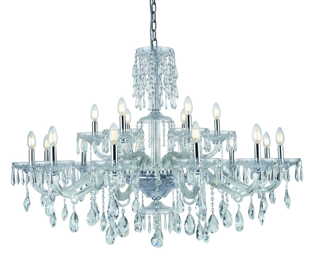 ZC121-7873G45C/RC - Regency Lighting: Elliott 18 light Chrome Chandelier Clear Royal Cut Crystal