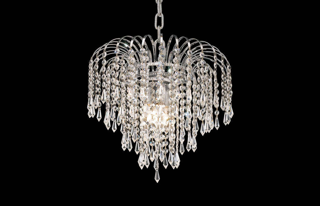 C121-6801D14C/RC - Regency Lighting: Falls 3 light Chrome Pendant Clear Royal Cut Crystal