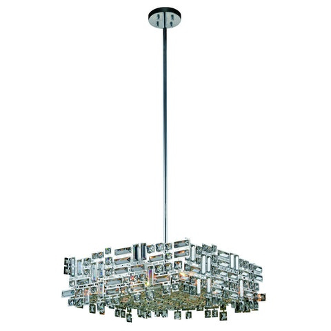 C121-2100D24C/RC - Regency Lighting: Picasso 6 light Chrome Pendant Clear Royal Cut Crystal