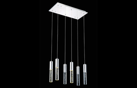 C121-2056D6O/RC - Regency Lighting: Diva 6 light Chrome Pendant Clear Royal Cut Crystal