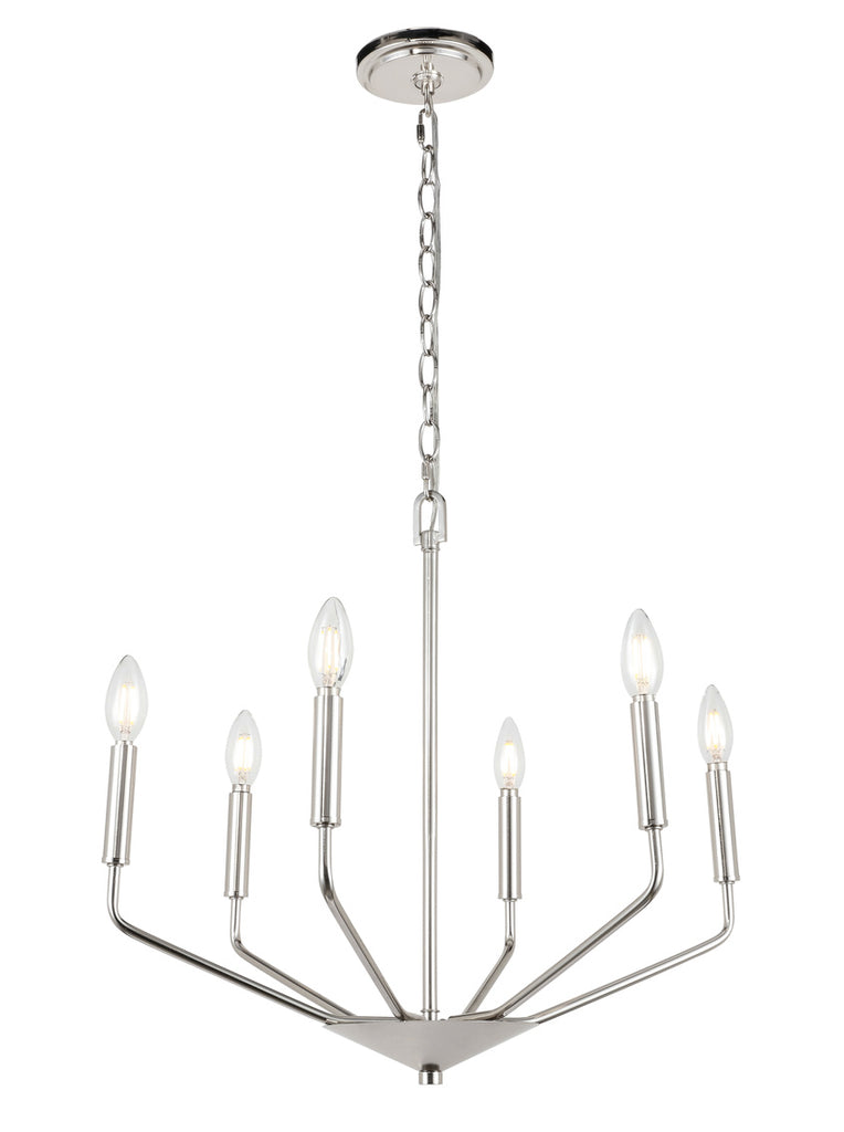 ZC121-LD8027D22C - Living District: Enzo 6 light Chrome pendant