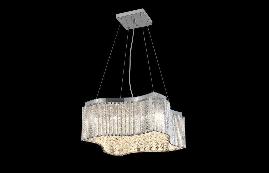 C121-2091D20C/RC - Regency Lighting: Influx 16 light Chrome Pendant Clear Royal Cut Crystal